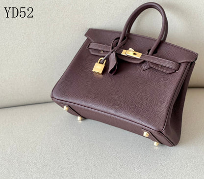 H BIRKIN 25 TOGO CHOCOLATE GOLD HARDWARE 25CM