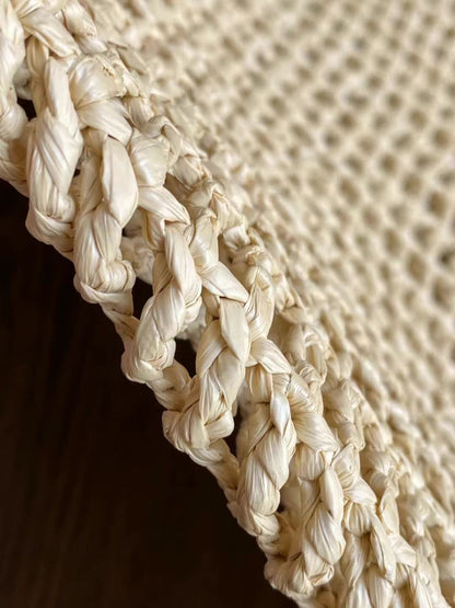 SAINT LAURENT Oxalis crochet raffia shoulder bag