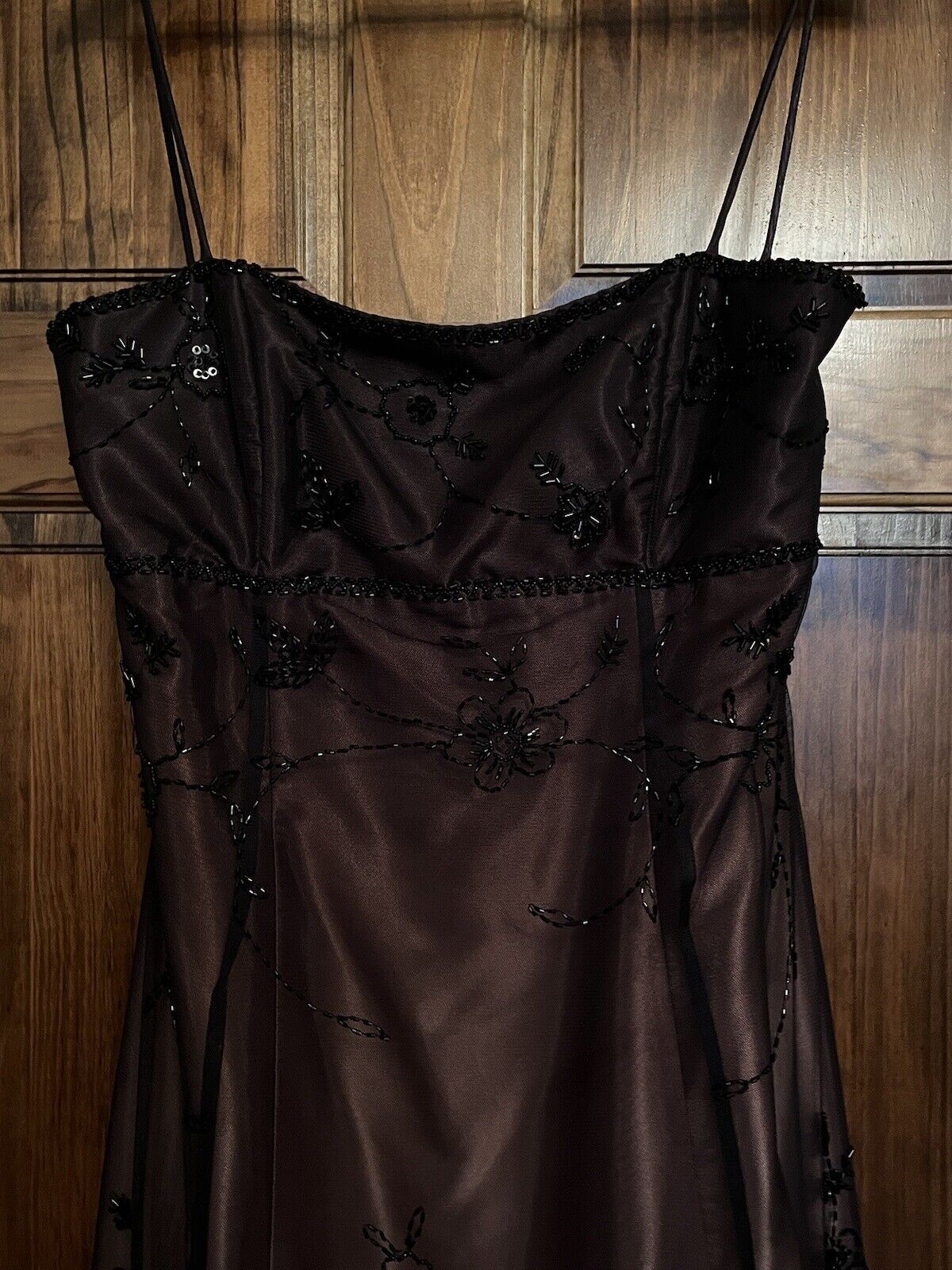 Pink Brown Vintage Exquisite Beaded Spaghetti Strap Long Tulle Elegant Ball Gown Evening Dress Party Dress Prom Dress gh3153