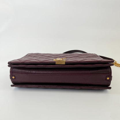 Saint Laurent Becky Shoulder Bag Quilted Leather