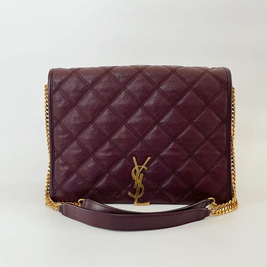 Saint Laurent Becky Shoulder Bag Quilted Leather