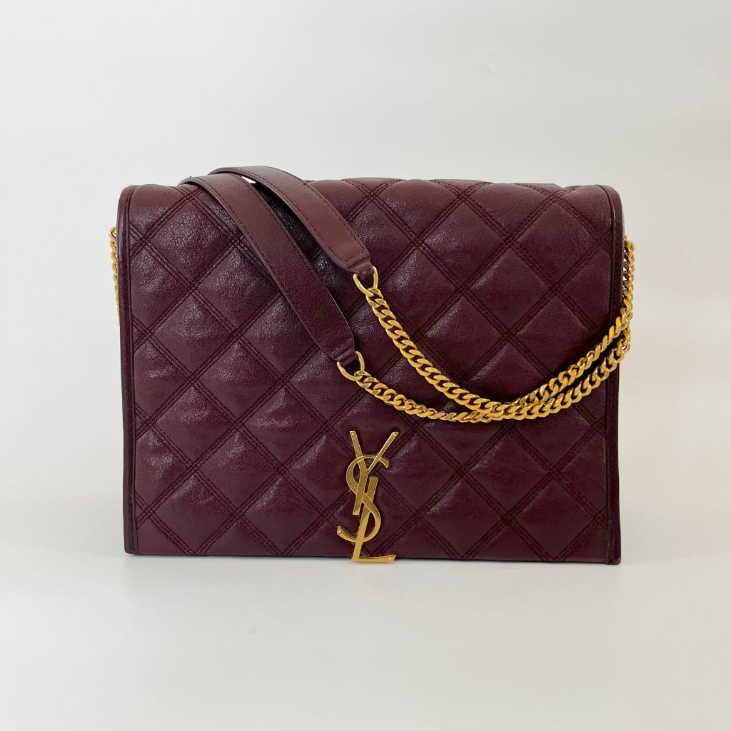 Saint Laurent Becky Shoulder Bag Quilted Leather
