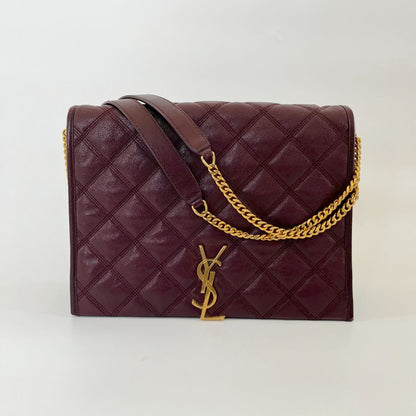 Saint Laurent Becky Shoulder Bag Quilted Leather