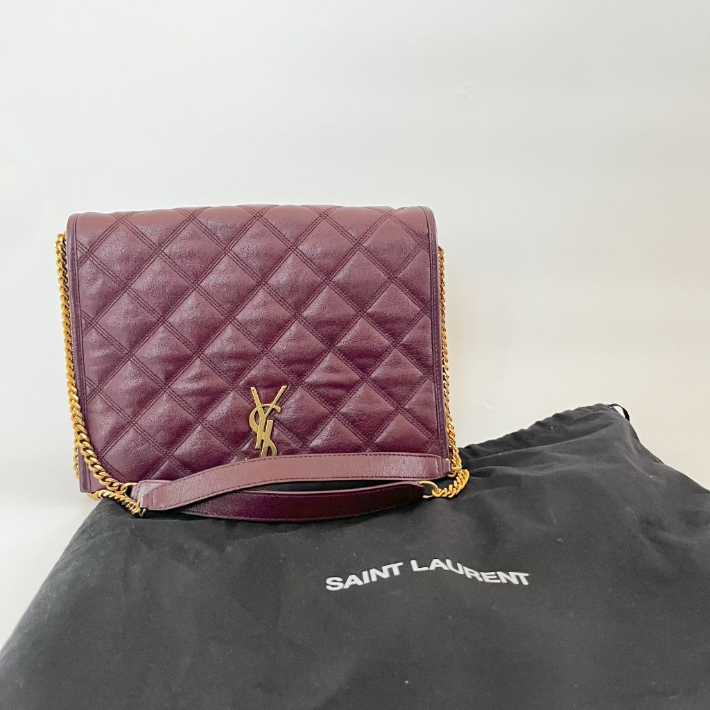Saint Laurent Becky Shoulder Bag Quilted Leather