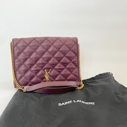 Saint Laurent Becky Shoulder Bag Quilted Leather