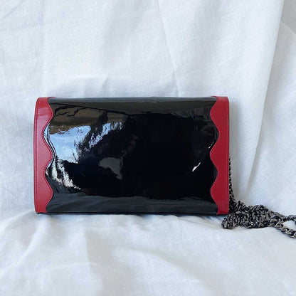 Saint Laurent Bellechasse Shoulder Bag Butterfly Cutout Black Leather Clutch