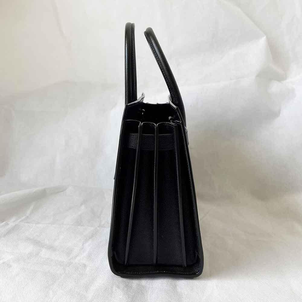 Saint Laurent Black Grained Leather Baby Sac De Jour