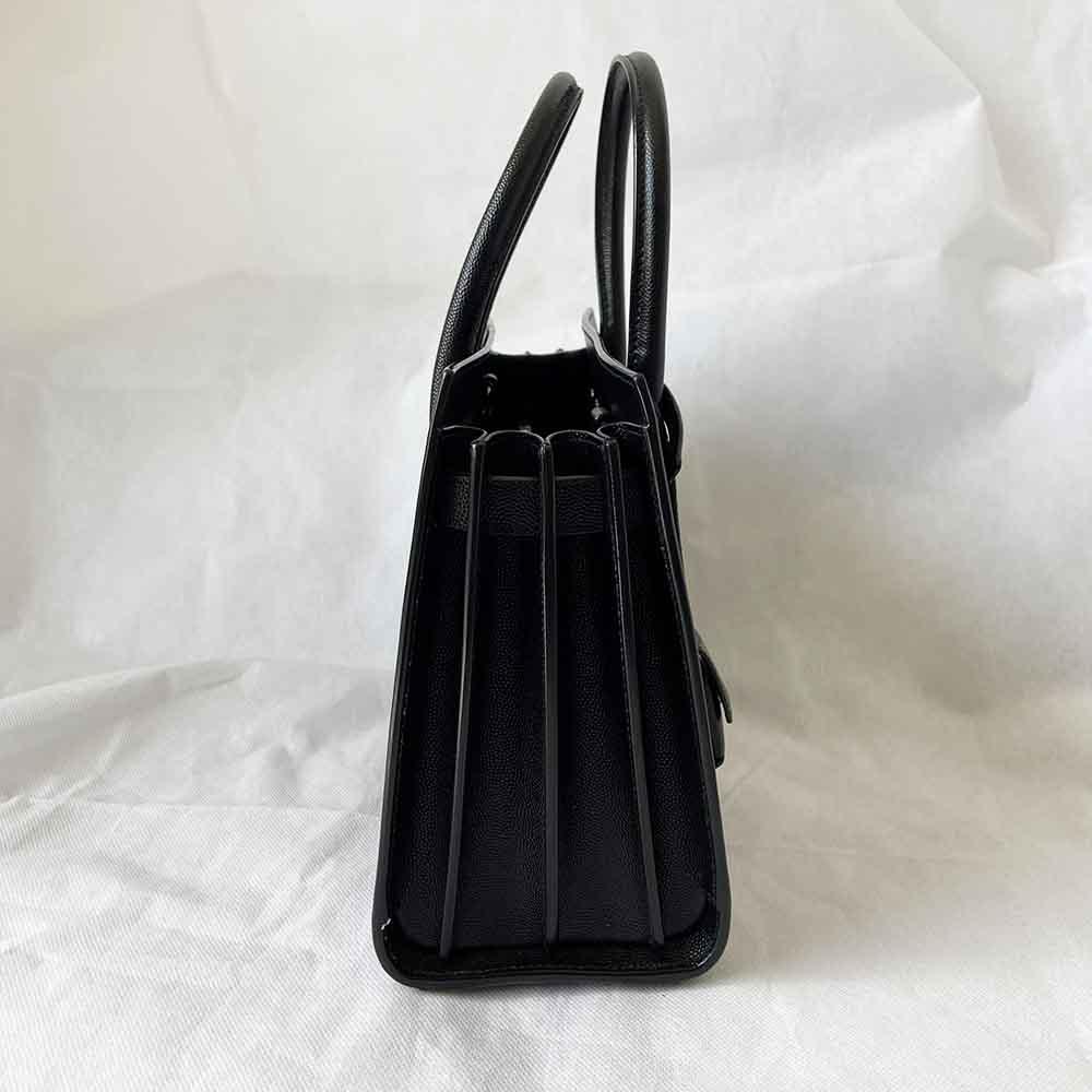 Saint Laurent Black Grained Leather Baby Sac De Jour