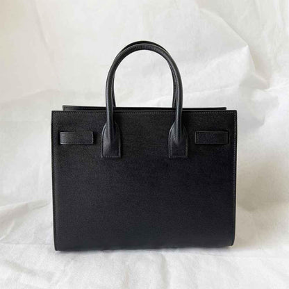 Saint Laurent Black Grained Leather Baby Sac De Jour
