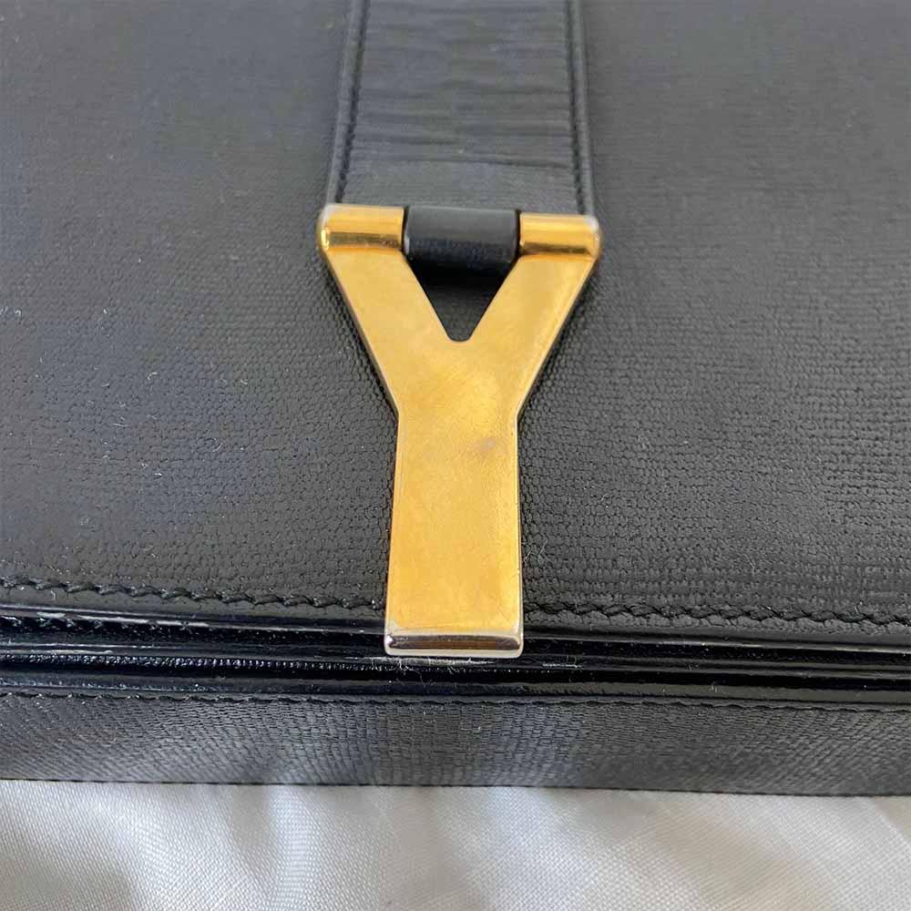 Saint Laurent Black Leather Medium Chyc Flap Bag