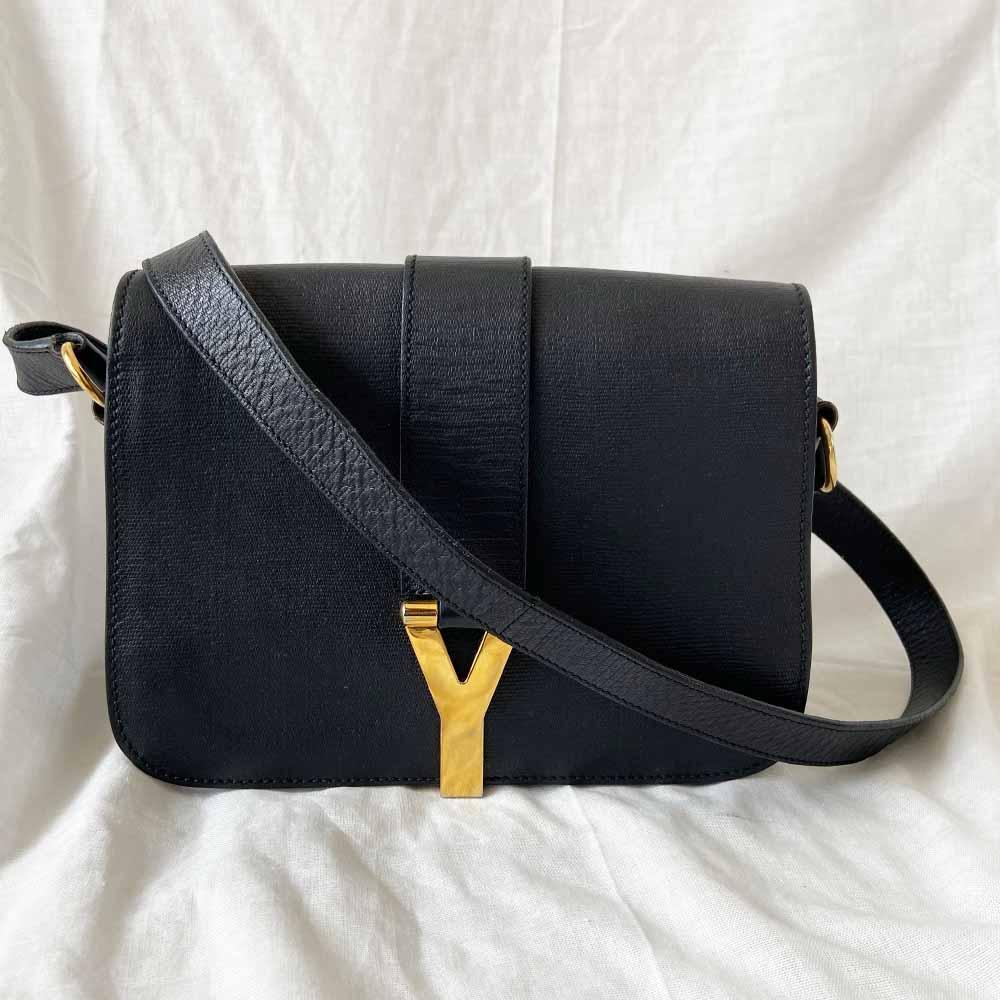 Saint Laurent Black Leather Medium Chyc Flap Bag