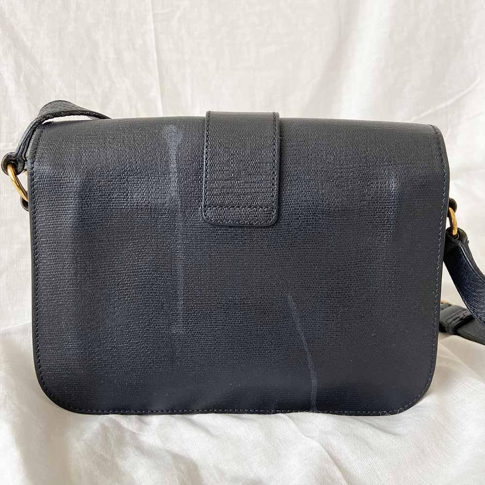 Saint Laurent Black Leather Medium Chyc Flap Bag