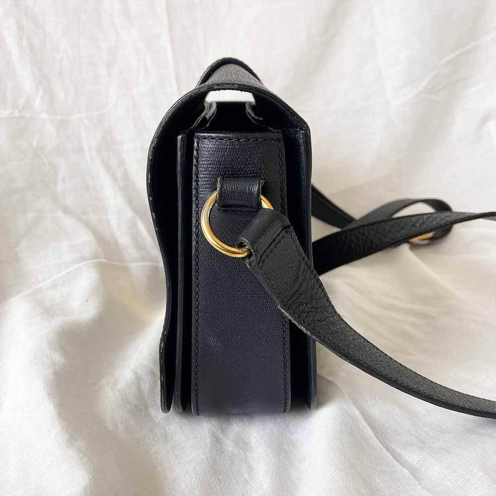 Saint Laurent Black Leather Medium Chyc Flap Bag