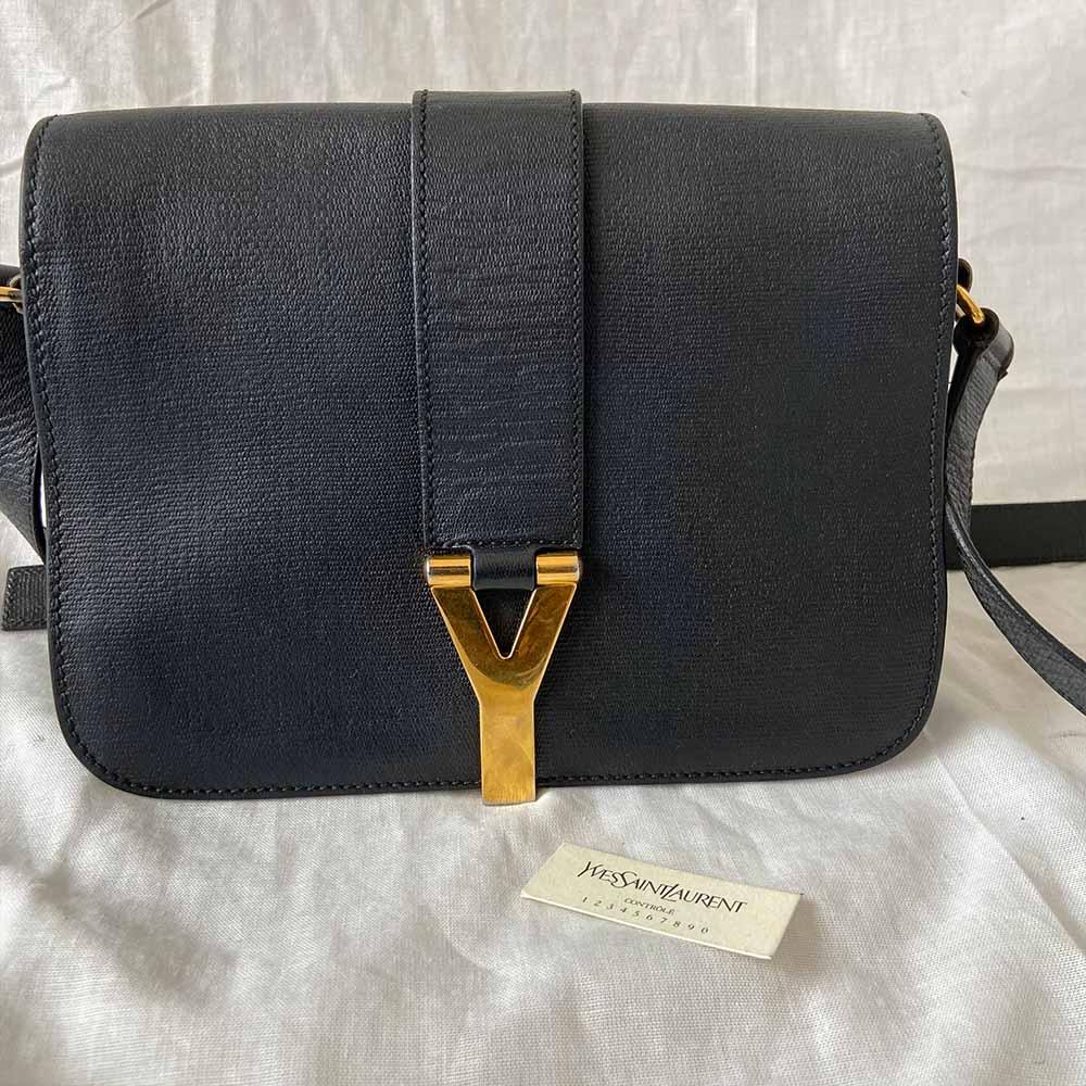 Saint Laurent Black Leather Medium Chyc Flap Bag