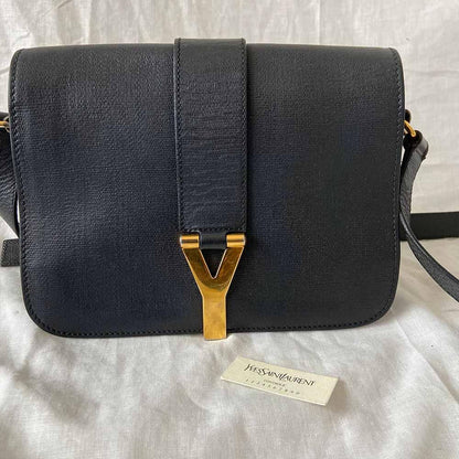 Saint Laurent Black Leather Medium Chyc Flap Bag