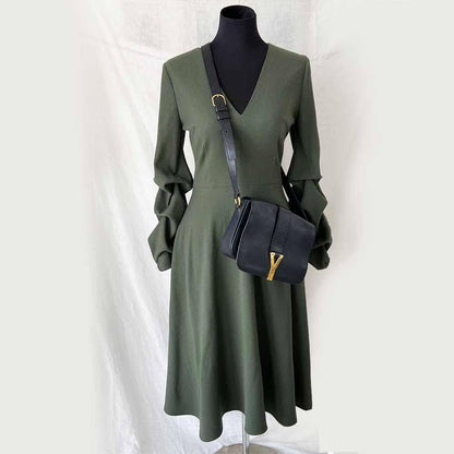 Saint Laurent Black Leather Medium Chyc Flap Bag