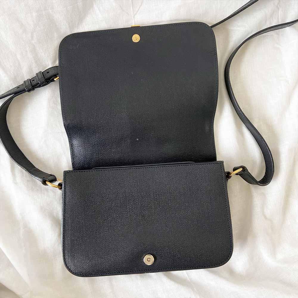 Saint Laurent Black Leather Medium Chyc Flap Bag