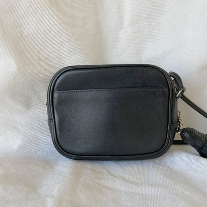 Saint Laurent Black Leather Monogram Heart Blogger Crossbody Bag