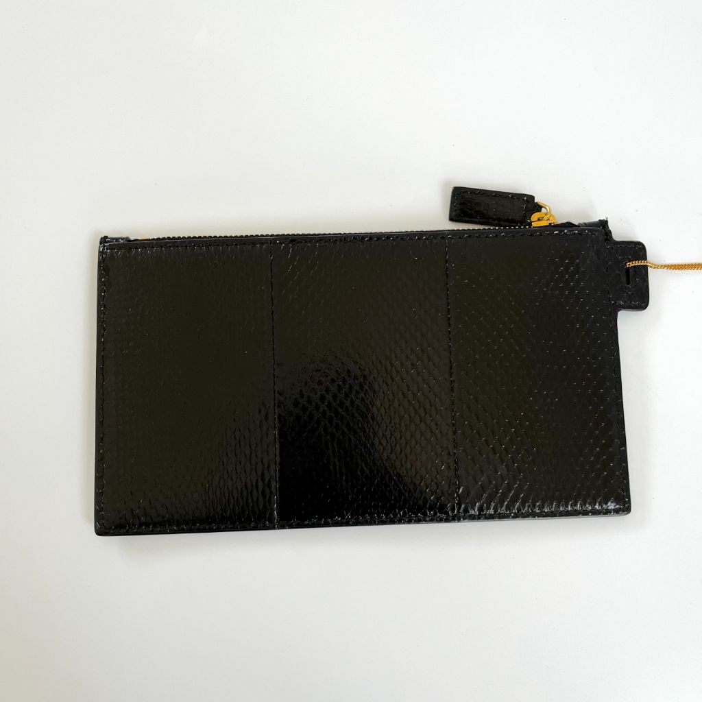 Saint Laurent Black Python Pouch