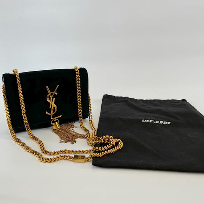 Saint Laurent black suede small Kate bag