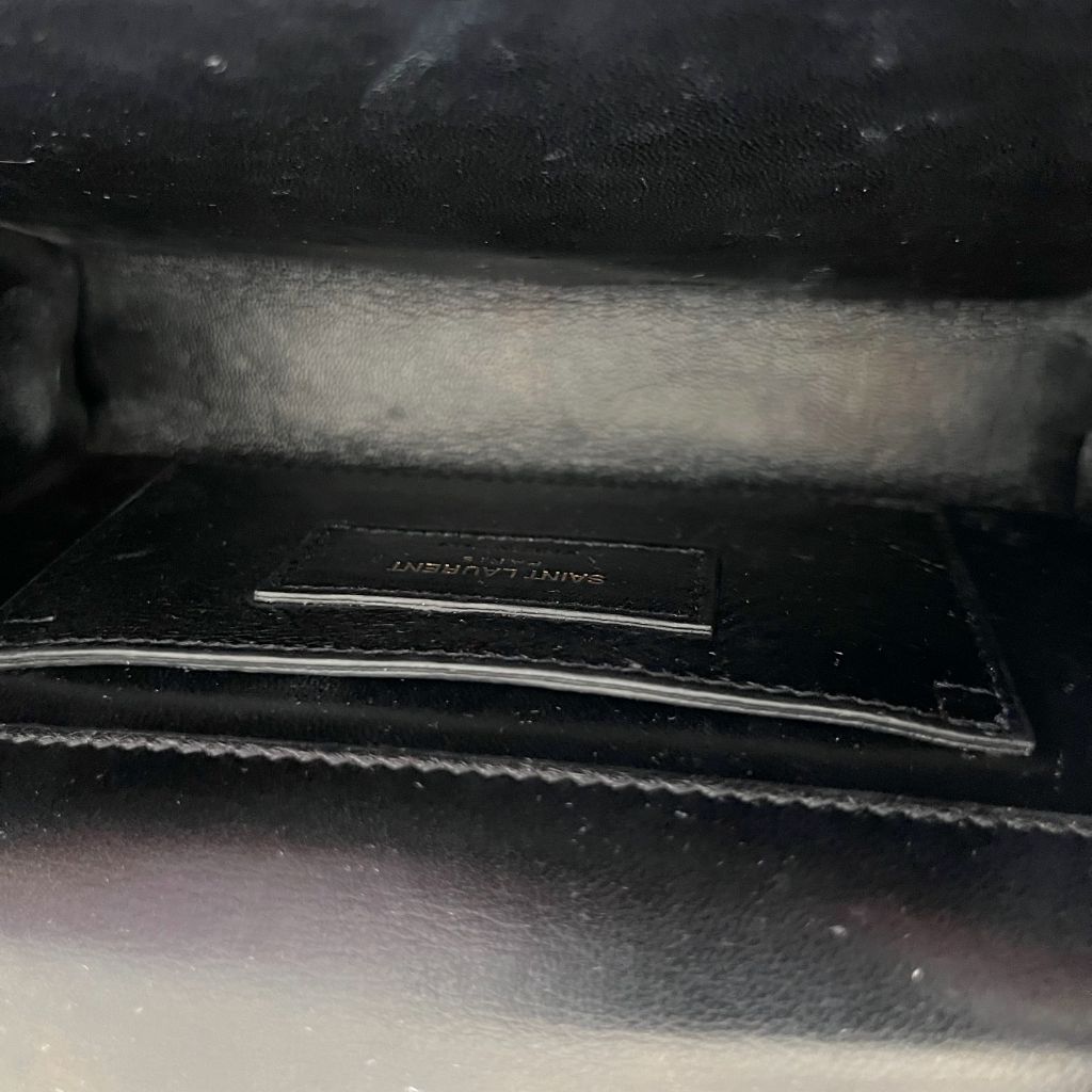 Saint Laurent black suede small Kate bag