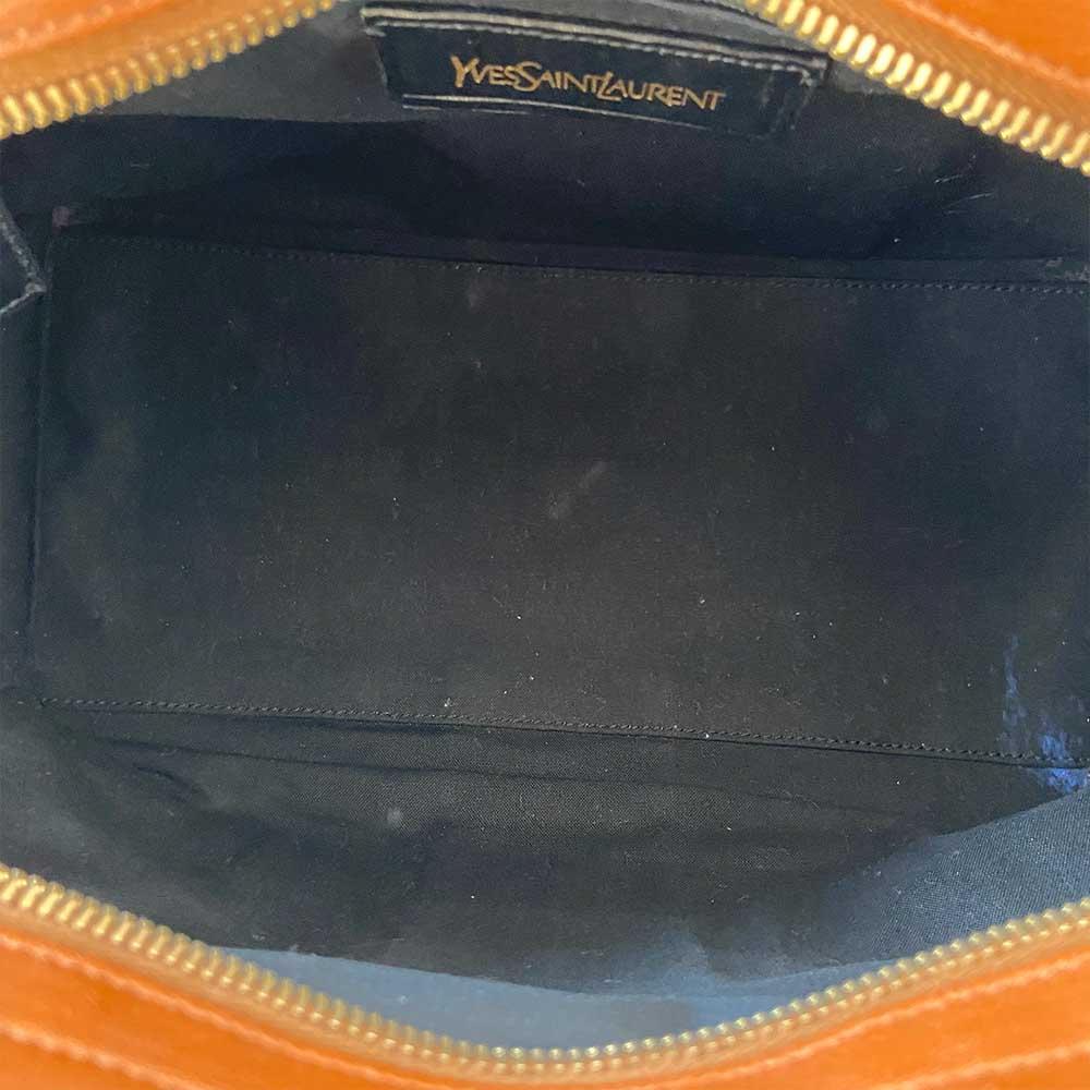 Saint Laurent Brown Leather Small Cabas Chyc Tote