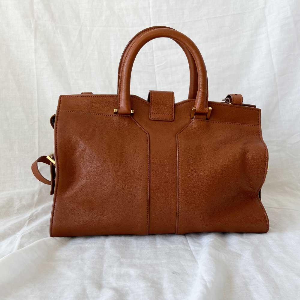 Saint Laurent Brown Leather Small Cabas Chyc Tote
