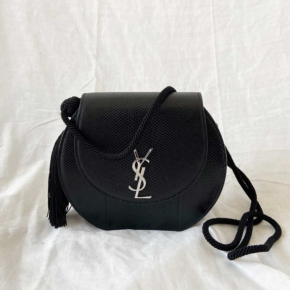 Saint Laurent Demie Lune Minaudiere Lizard Embossed