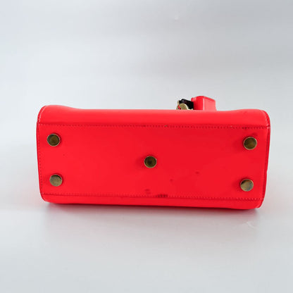 Saint Laurent neon orange nano sac de jour tote bag