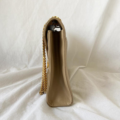 Saint Laurent Nude Matelasse Large Cassandre Flap Bag