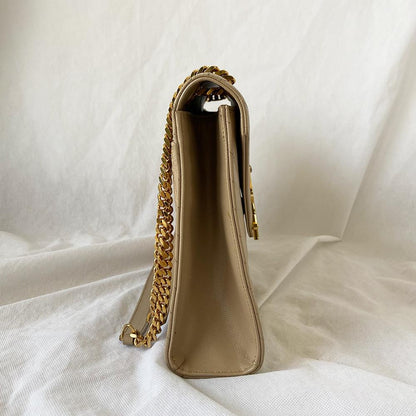 Saint Laurent Nude Matelasse Large Cassandre Flap Bag
