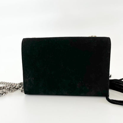 Saint Laurent Paris Black Suede Small Kate Tassel chain fringe Crossbody Bag