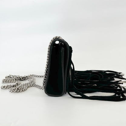 Saint Laurent Paris Black Suede Small Kate Tassel chain fringe Crossbody Bag