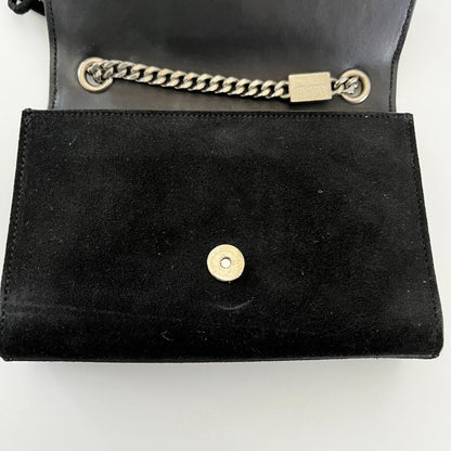 Saint Laurent Paris Black Suede Small Kate Tassel chain fringe Crossbody Bag