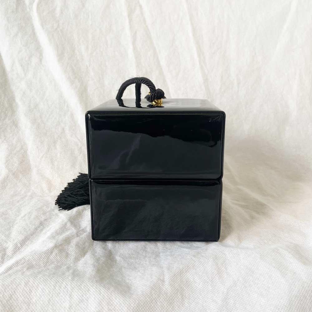 Saint Laurent Patent Jerry Cube Box Clutch