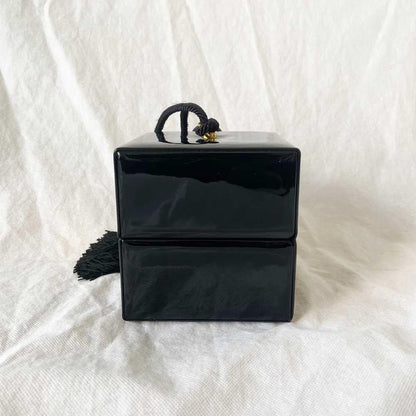 Saint Laurent Patent Jerry Cube Box Clutch