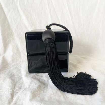 Saint Laurent Patent Jerry Cube Box Clutch