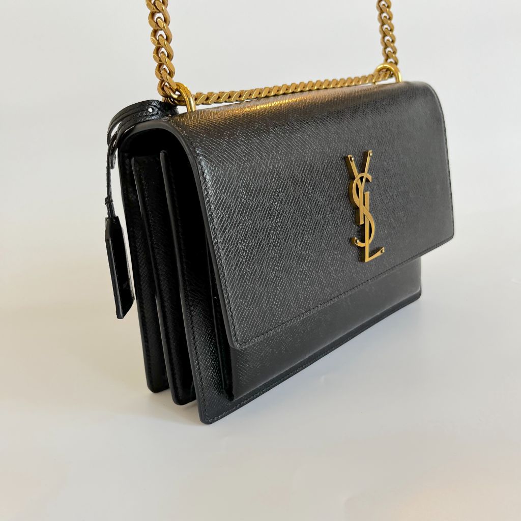 Saint Laurent Sunset Crossbody Leather Bag