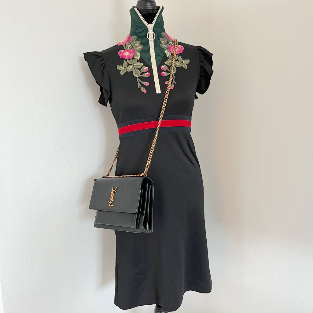 Saint Laurent Sunset Crossbody Leather Bag