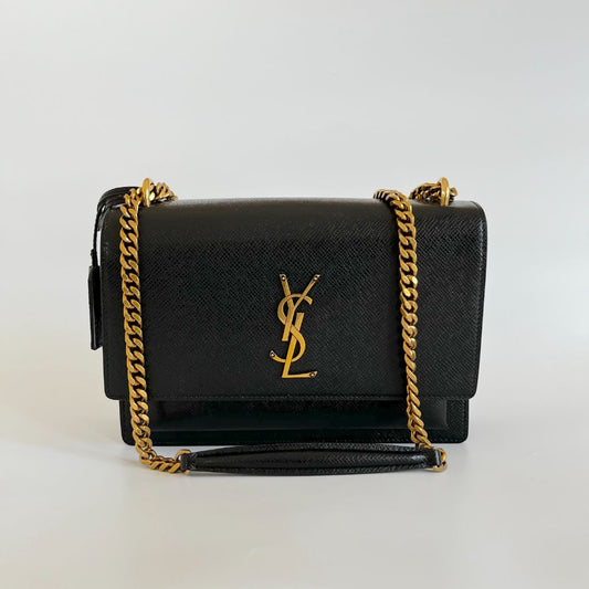 Saint Laurent Sunset Crossbody Leather Bag