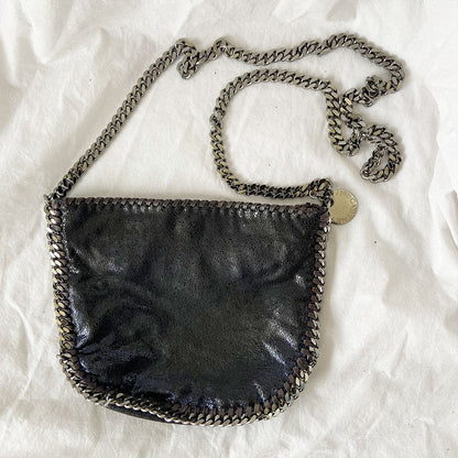 Stella McCartney Black Faux Leather Crossbody Medium Bag