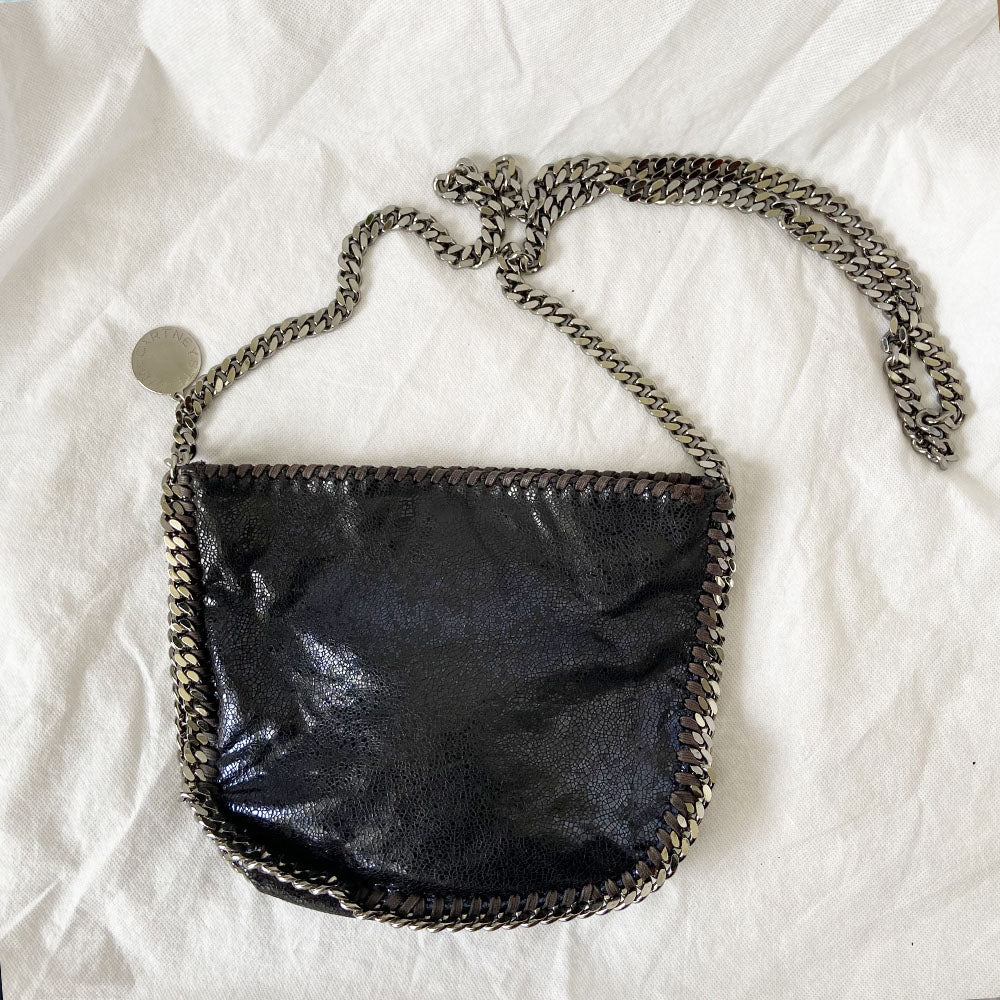 Stella McCartney Black Faux Leather Crossbody Medium Bag