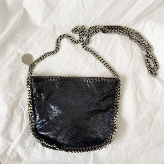Stella McCartney Black Faux Leather Crossbody Medium Bag