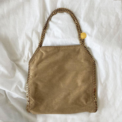 Stella McCartney Gold Shaggy Deer Faux-Leather Falabella Big Tote Bag