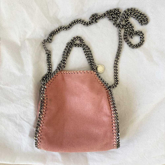 Stella McCartney Pink Faux Leather Mini Falabella Tote
