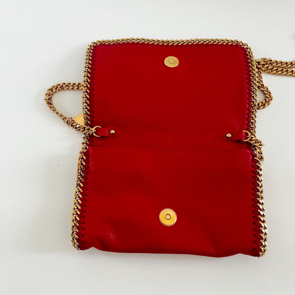 Stella McCartney Red Falabella Small Red Flap Bag