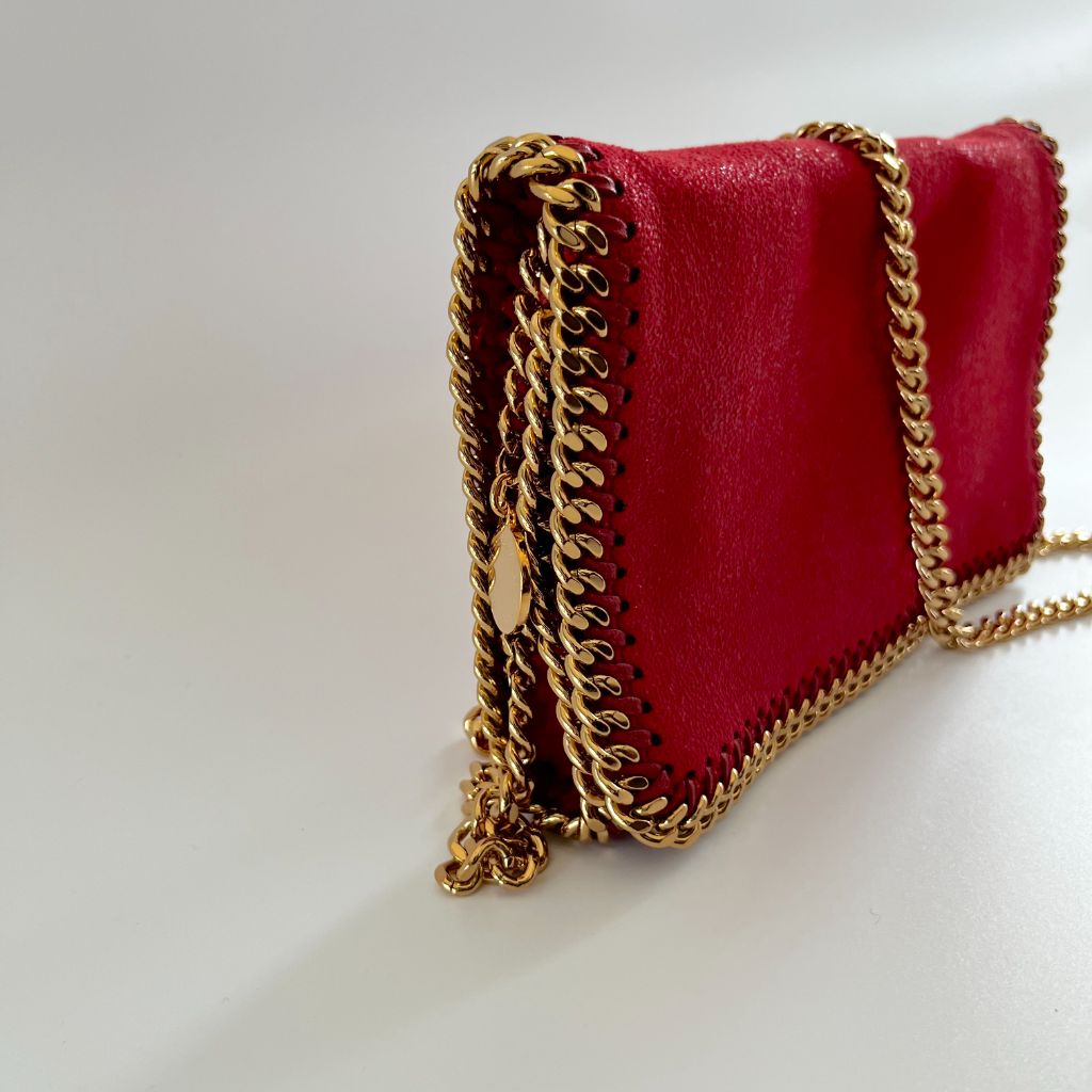 Stella McCartney Red Falabella Small Red Flap Bag