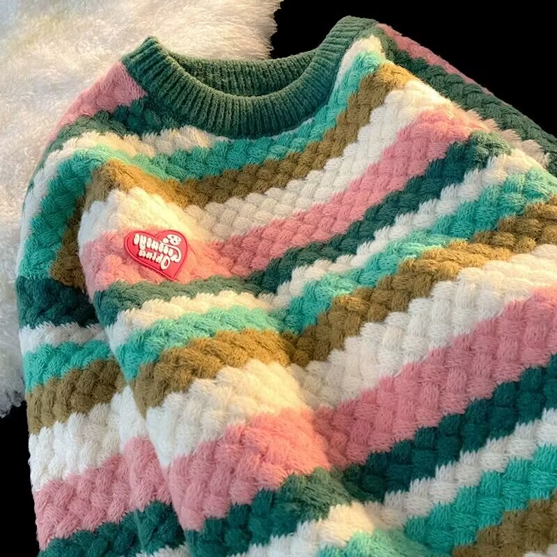 Fall and winter fashionable lazy style long-sleeved sweater top 5083