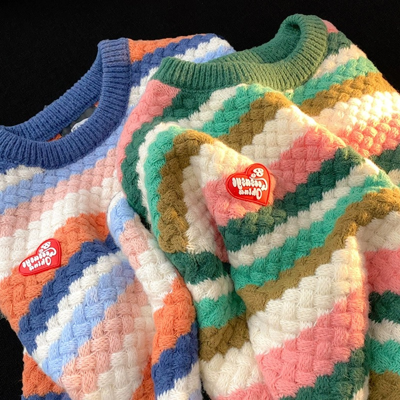 Fall and winter fashionable lazy style long-sleeved sweater top 5083