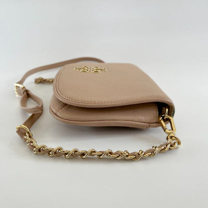 Tory Burch Beige Crossbody Flap Bag